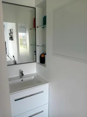 Salle de bains dans l'établissement Chez Maryline