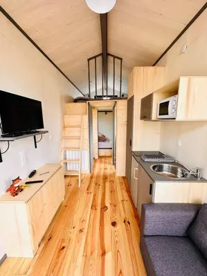 Cuisine ou kitchenette dans l'établissement Tiny House