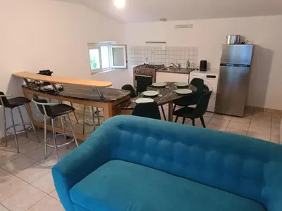Cuisine ou kitchenette dans l'établissement gite de la basse pierre près d'Ancenis Loire