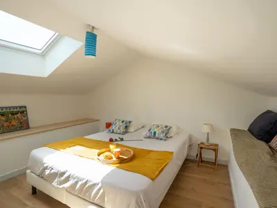 Un ou plusieurs lits dans un hébergement de l'établissement Holiday Home La Pierre Fleurie by Interhome