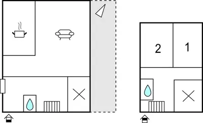Plan de l'établissement 2 Bedroom Awesome Home In Saint-Nazaire
