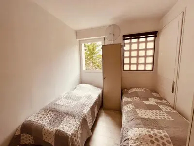Un ou plusieurs lits dans un hébergement de l'établissement Appartement pinède et océan