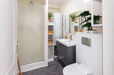 Salle de bains dans l'établissement Appartement Face Mer