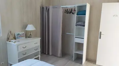 Un ou plusieurs lits dans un hébergement de l'établissement Les Becs - Appartement bord de mer, 1 chambre