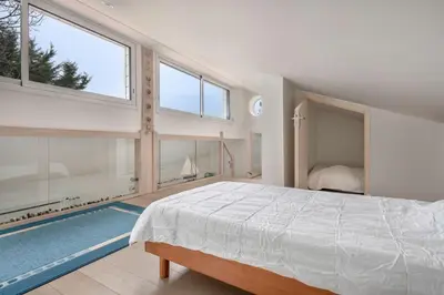 Un ou plusieurs lits dans un hébergement de l'établissement Maison à 300 m de la plage!
