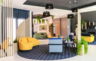 Coin salon dans l'établissement Appart'hôtel Odalys City - Angers Centre Gare