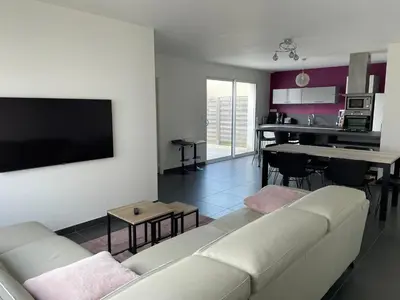 Cuisine ou kitchenette dans l'établissement La Villa des Amarelles à Pornic - labellisée 3*