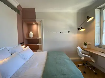 Un ou plusieurs lits dans un hébergement de l'établissement Magnifique studio hyper centre Nantes Graslin