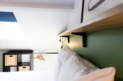 Un ou plusieurs lits dans un hébergement de l'établissement Duplex T3 moderne et lumineux Angers