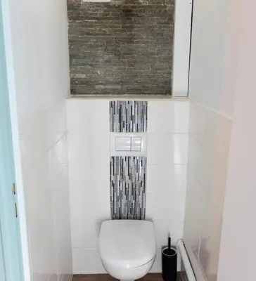 Salle de bains dans l'établissement Duplex T3 moderne et lumineux Angers