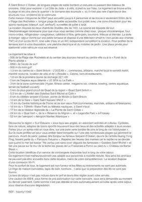 Plan de l'établissement Maison à 500m de la plage pour 4
