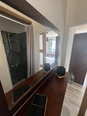 Salle de bains dans l'établissement Appartement à 100m de la plage