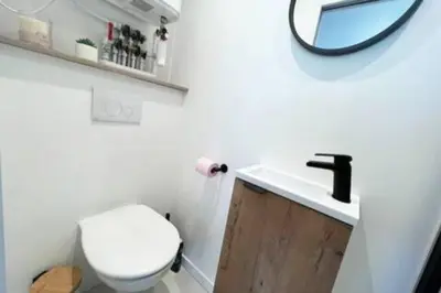 Salle de bains dans l'établissement Les studios de l'Albatros