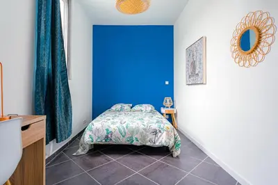 Un ou plusieurs lits dans un hébergement de l'établissement Coeur de ville #B3 - Centre ville - Chambre cosy privée - Logement partagé