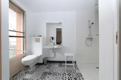Salle de bains dans l'établissement Domaine de La Gressière