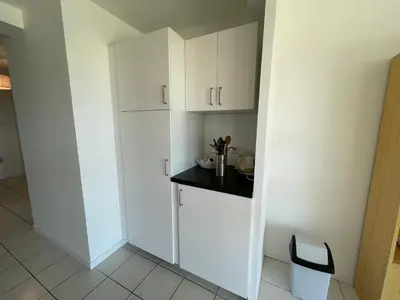 Cuisine ou kitchenette dans l'établissement Vue et accès direct à la mer plage Bonne Source