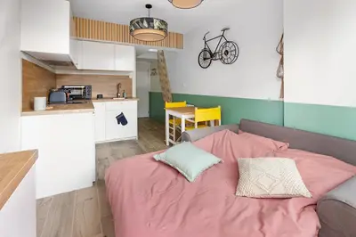 Cuisine ou kitchenette dans l'établissement Loft des bords de Loire, idéal voyage d'affaires & Week end
