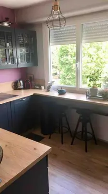 Cuisine ou kitchenette dans l'établissement Bord de Loire - Île de Nantes (parking inclus)