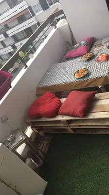 Coin salon dans l'établissement Bord de Loire - Île de Nantes (parking inclus)