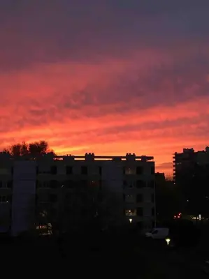Lever ou coucher de soleil vu de l'appartement ou à proximité