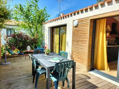Balcon ou terrasse dans l'établissement Les Iris