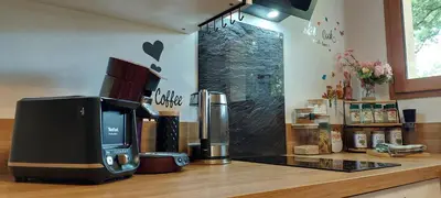 Cuisine ou kitchenette dans l'établissement Studio duplex à Savenay - Escapade confort entre Nantes & l'océan