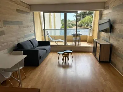 Coin salon dans l'établissement Studio Bords de plage