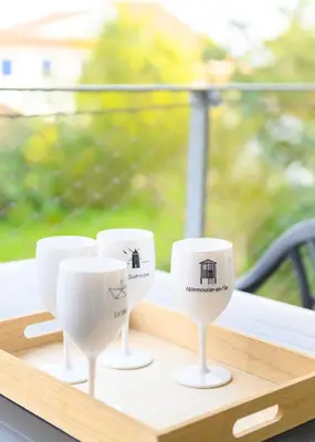 Plateau bouilloire dans l'établissement Super appartement, la Guérinière à Noirmoutier