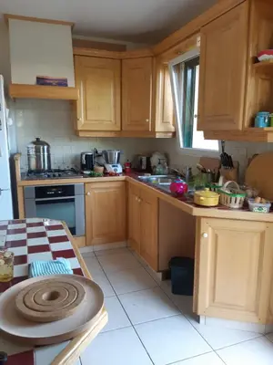 Cuisine ou kitchenette dans l'établissement Chambre d'hôte cosy & zen