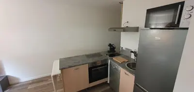 Cuisine ou kitchenette dans l'établissement Idéal couple Appartement 1 chambre Cosy et calme pour visiter Nantes