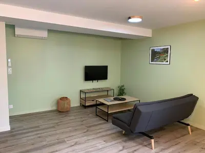 Télévision ou salle de divertissement dans l'établissement Appartement Torii - Maulévrier Cholet Puy du Fou