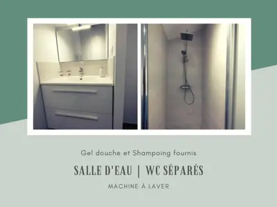 Salle de bains dans l'établissement Maison rénovée dans le vignoble