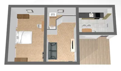 Plan de l'établissement Appartement au calme