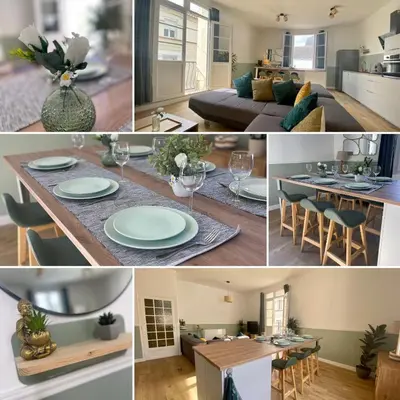 Cuisine ou kitchenette dans l'établissement Élégance & Confort au Cœur de Cholet !