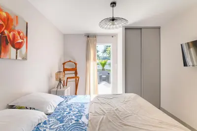 Un ou plusieurs lits dans un hébergement de l'établissement Maison, 150 m de la plage, la Tresson,Noirmoutier