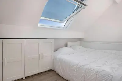 Un ou plusieurs lits dans un hébergement de l'établissement À 50m de la plage, jolie maison pour 8