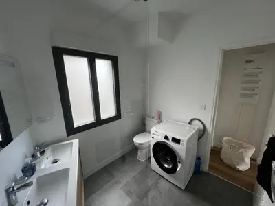 Salle de bains dans l'établissement Villa Robinia Cormier 150 m de la plage