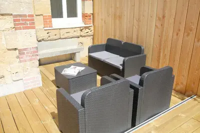 Coin salon dans l'établissement Le gîte de Kelly