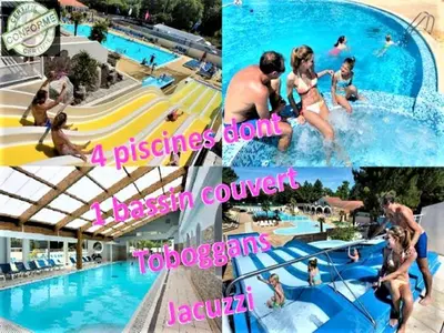 Piscine de l'établissement Bungalow charmant à Saint-Jean-de-Monts avec piscine privée ou située à proximité