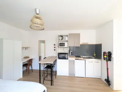 Cuisine ou kitchenette dans l'établissement Bel Appartement T1Bis en centre ville de Cholet
