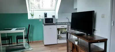 Cuisine ou kitchenette dans l'établissement CIELBLEU