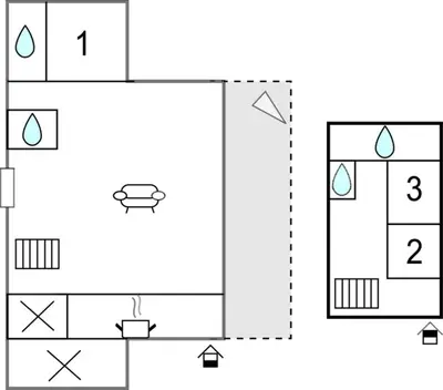 Plan de l'établissement 3 Bedroom Beautiful Home In Vertou
