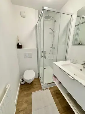 Salle de bains dans l'établissement T2 - Cité des congrès - 5' à pied de la gare - Parking