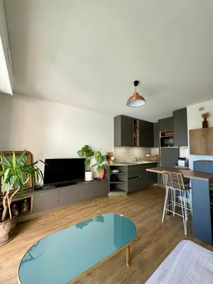 Cuisine ou kitchenette dans l'établissement T2 - Cité des congrès - 5' à pied de la gare - Parking