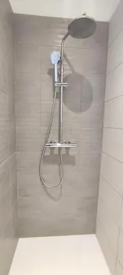 Salle de bains dans l'établissement Joli appartement proche forêt et centre-ville
