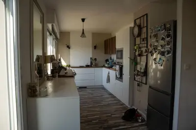 Cuisine ou kitchenette dans l'établissement Chambre d hôte