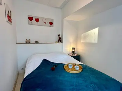 Un ou plusieurs lits dans un hébergement de l'établissement Holiday Home Joannie by Interhome