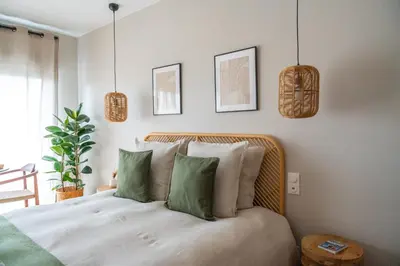 Un ou plusieurs lits dans un hébergement de l'établissement LE NID, superbe chambre d'hôtes