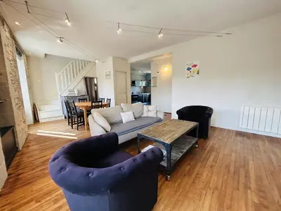 Coin salon dans l'établissement Casa Blancheraie
