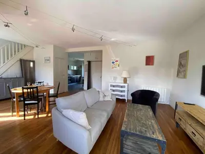 Coin salon dans l'établissement Casa Blancheraie